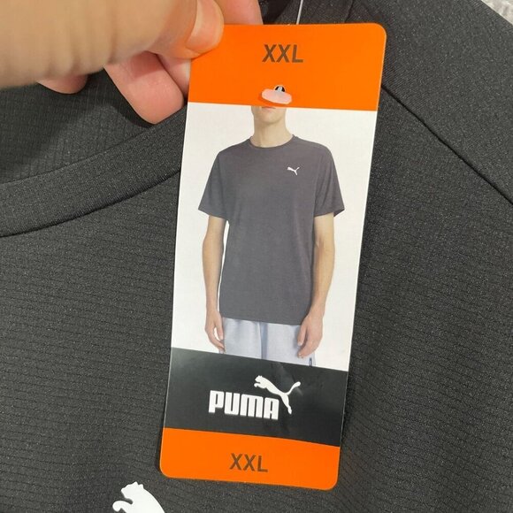 NEW Puma Mens XXL Active Black T-Shirt 100% Polyester Lightweight Comfortable - Picture 7 of 8